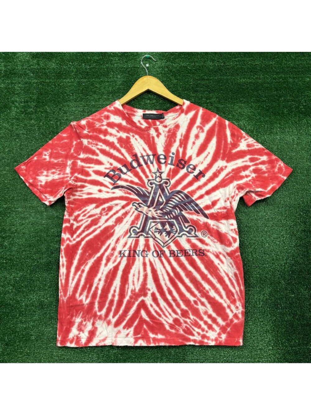 Budweiser King of Beers Tie-Dye T-Shirt Size Large